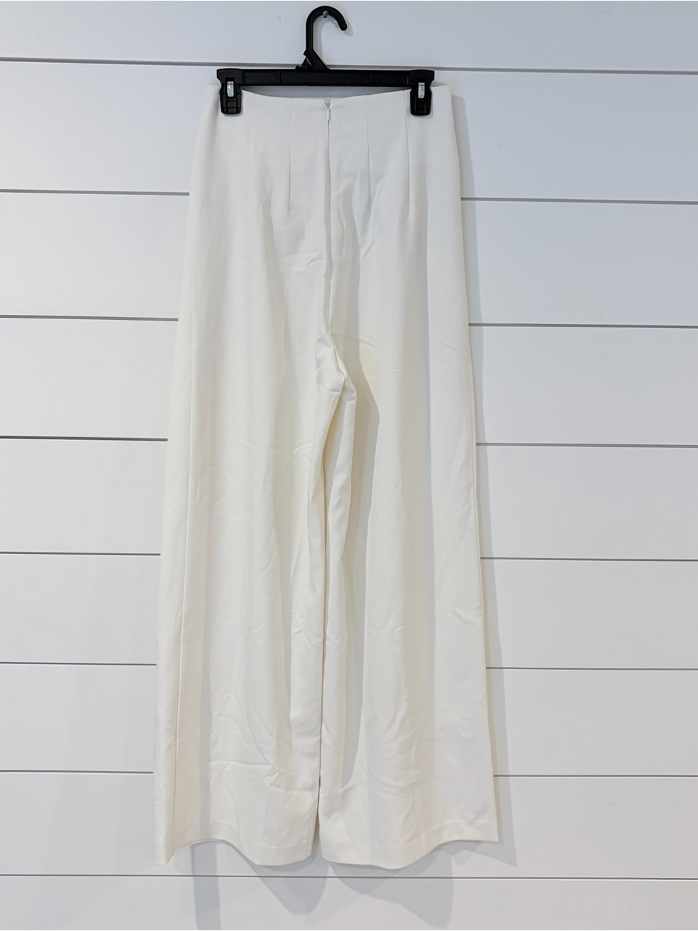 Commense White Wide Leg Trousers Old Money Quiet Luxury M Model Off Duty - Picture 6 of 12